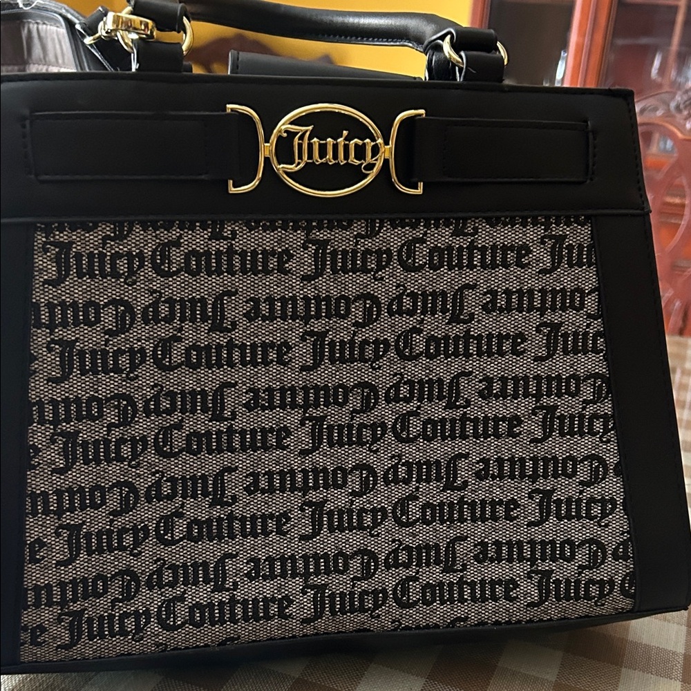 Never used Juicy Couture Black and Gold Logo Tote